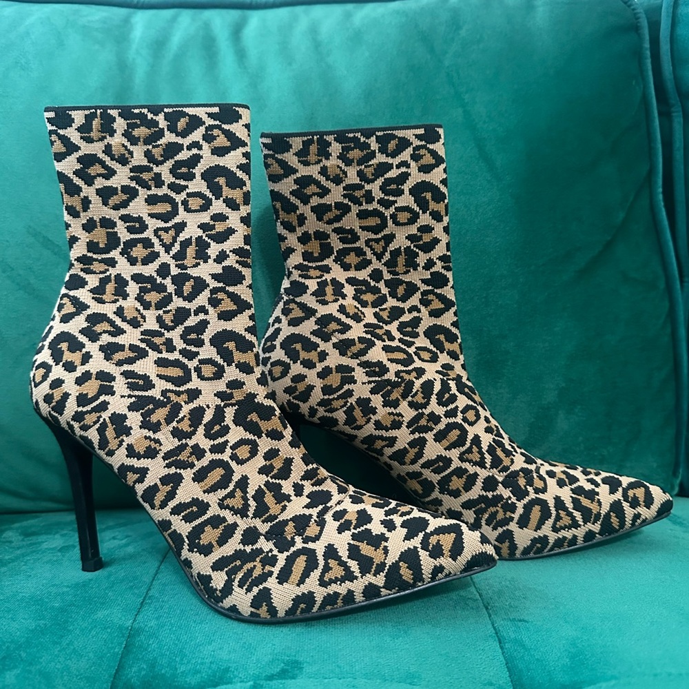 Steve Madden Cheetah Print Sock Boot - image 3